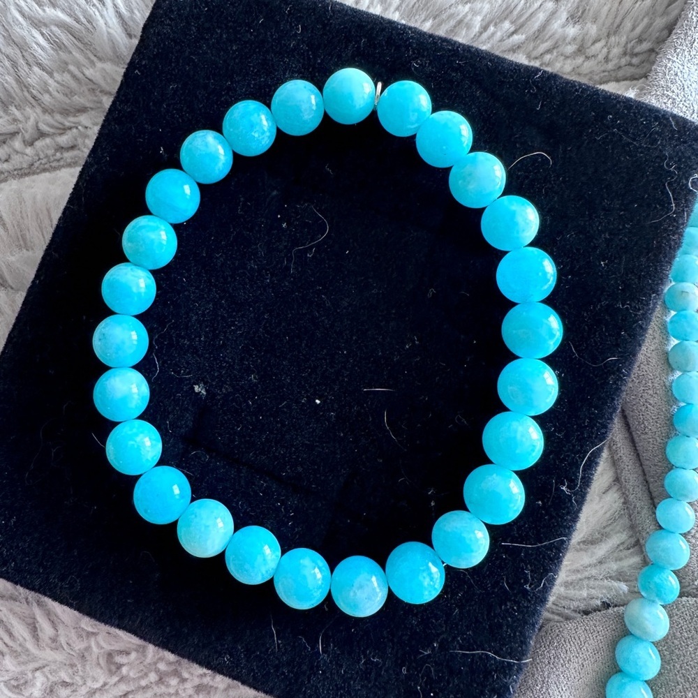 Light Amazonite bead necklace & bracelet set by Jay King - Picture 13 of 16